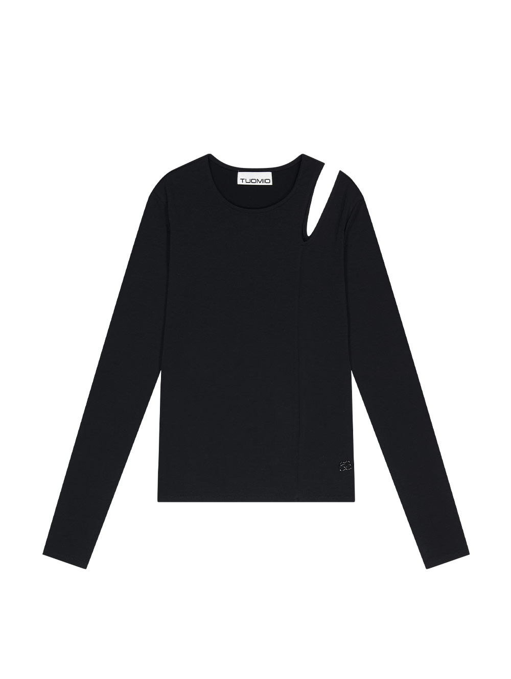 CUT-OUT FITTED TOP [BLACK]