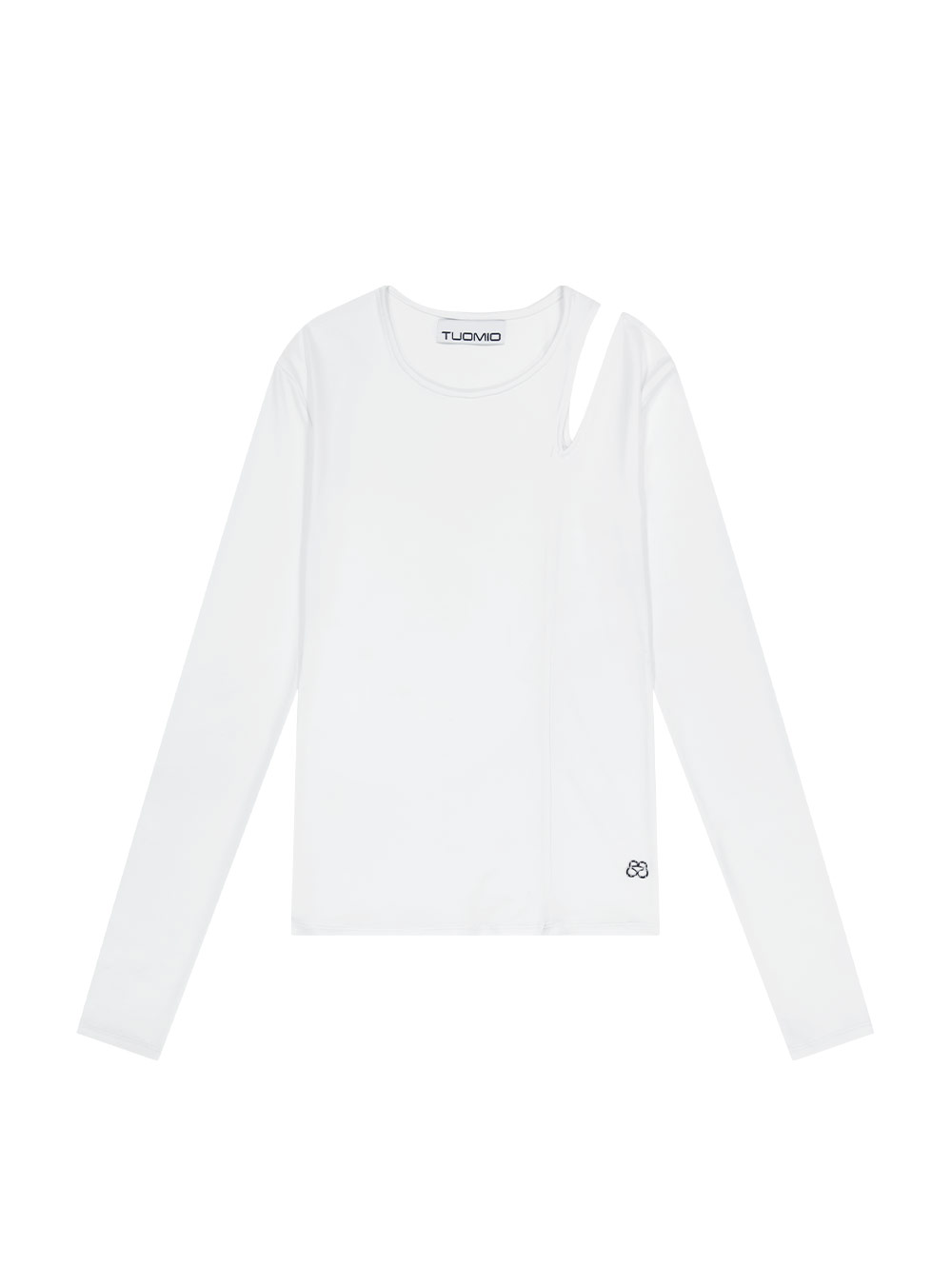 CUT-OUT FITTED TOP [WHITE]