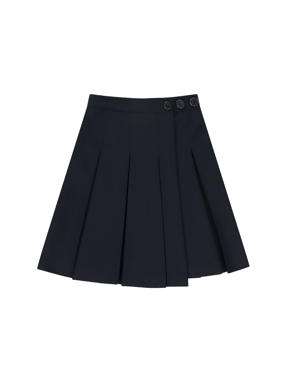 WRAPPED PLEATS SKIRT [NAVY]