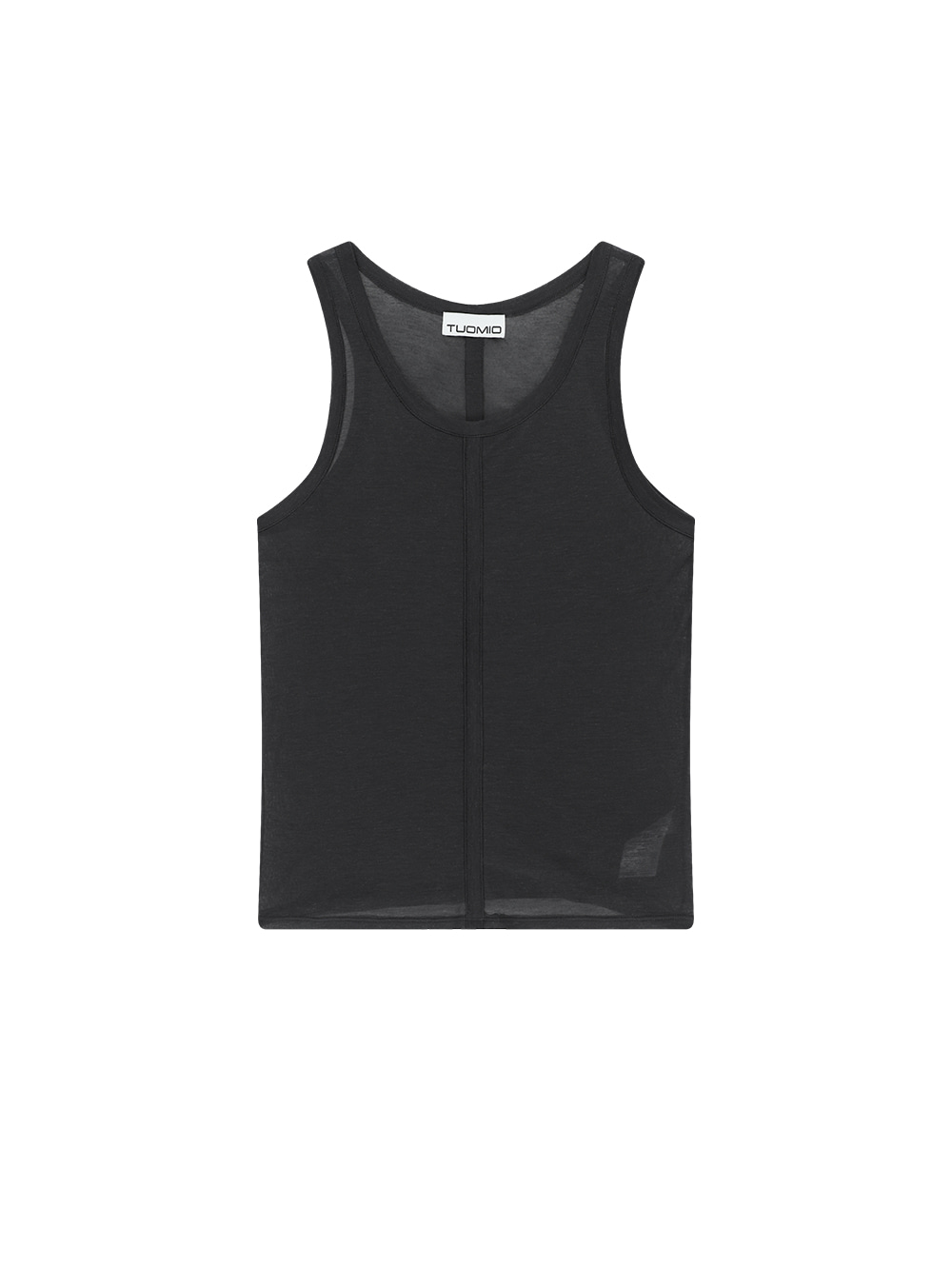 SEAM POINT SHEER TANK [CHARCOAL]